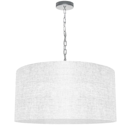 Dainolite 1Lt Braxton Large Pendant, Wht/Clr Shade, Pc BXN-L-PC-2400